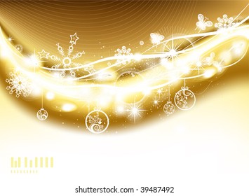 Resumen de fondo dorado para el diseño de navidades