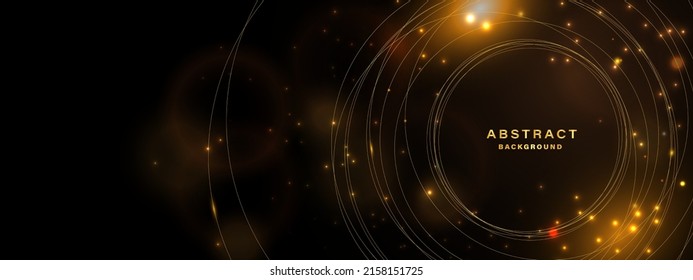 Resumen del fondo dorado con líneas redondeadas y efecto luminoso.