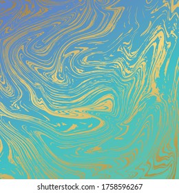 Fondo de oro abstracto combinado con color turquesa