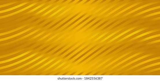 Abstract gold background with curve and stripes.  Luxury golden line background in 3d abstract style. Bright gold stripy metallic backdrop. Fashion gold poster lines luxury design.Vector Illustration.