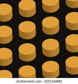 Abstract Gold Background. Geometric Element Texture. Minimal 3d Illustration