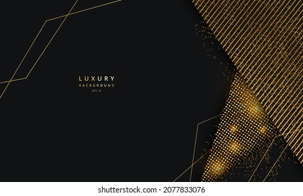 Resumen de fondo dorado con elemento dorado y textura, concepto de fondo de lujo. Adecuado para diversos diseños de fondo, plantilla, banner, afiche, presentación, etc.