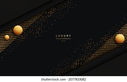 Abstract gold background with golden element and texture, luxury background concept. Suitable for various background design, template, banner, poster, presentation, etc.