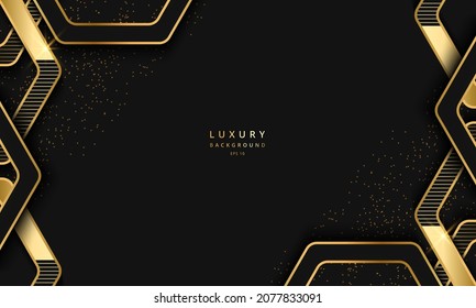 Abstrakter goldener Hintergrund mit goldenem Element und Textur, luxuriöses Hintergrundkonzept. Geeignet für verschiedene Hintergrunddesigns, Vorlagen, Banner, Poster, Präsentationen etc.