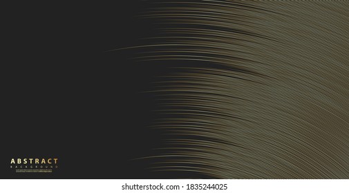 Abstract gold background. Golden line wave. Luxury style. Vector illustration.
