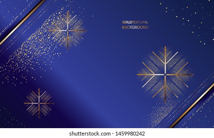 Abstract gold background luxury dark blue and golden line template premium vector illustration