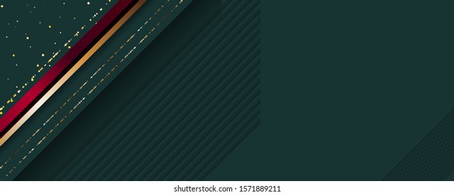 Abstract gold background luxury dark and golden line template premium vector