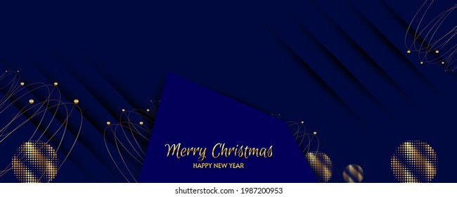 Abstract gold background luxury dark blue and golden lines. Convenient versatile luxury background for invitation, banner, packaging, social media base. Stock vector