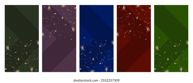 Abstract gold background luxury dark blue and golden line template premium vector illustration