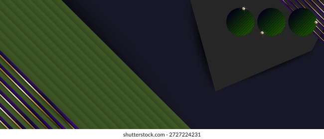 Fondo de oro Abstractas de lujo azul oscuro y línea de oro Plantilla Vector premium