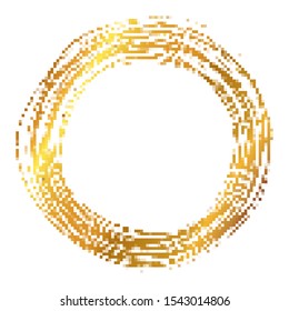 Abstract gold background in pixel art style. Vector illustration. Pixel art background in flat style