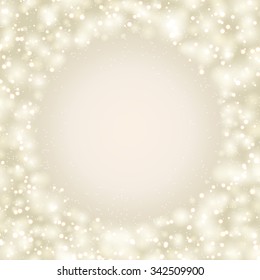 Abstract gold background shining light frame. Festive design template for card, poster, greeting, invitation, wallpaper, web design