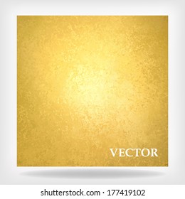 abstract gold background vector, warm yellow color tone, vintage background texture faint grunge sponge design border, yellow paper or gold foil, gold leaf, golden anniversary announcement, luxury ad