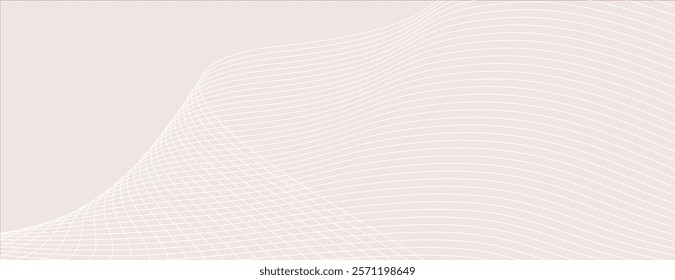 Abstract gold background with wavy lines. The background features a smooth gold texture, creating a dynamic and elegant gold backdrop. Modern wavy line pattern background. Gold background vector.