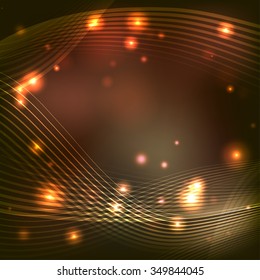Abstract gold background with white lines