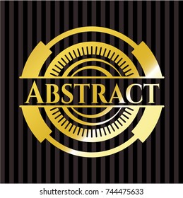 Abstract gold badge