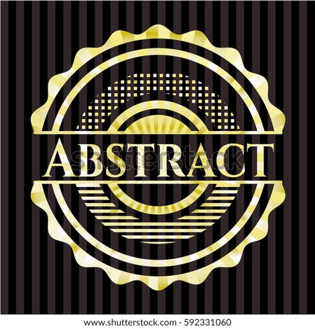Abstract gold badge