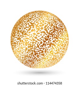 Abstract gold ball