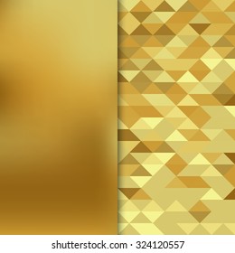 Abstract gold banner. Gold geometric background. Vector illustration EPS10