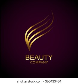 Abstract Gold Beauty Logo,Identity For Beauty