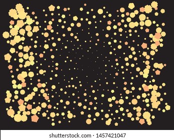 Abstract gold bisquits for holidays. Vector illustration effect. Geometric element of your design. Gold trendy modern elegant background for anniversary, birthday celebrate or other festive event.