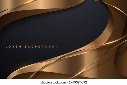 Abstract gold and black background