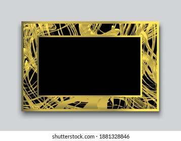 Abstract gold and black background design.