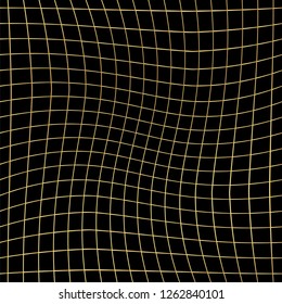 Abstract Gold and black background with diagonal lines. Gradient vector line pattern design. Monochrome graphic.