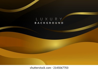 Abstract gold and black luxury background. Premium vector. Suitable for cover design, book design, poster, cd cover, flyer, website backgrounds or advertising.