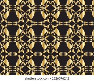 Abstract gold and black pattern design for printing textile and wallpaper