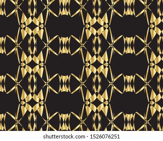 Abstract gold and black pattern design for printing textile and wallpaper