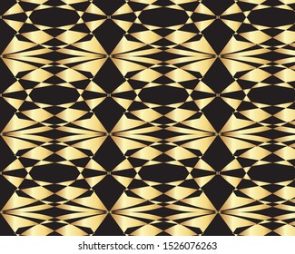 Abstract gold and black pattern design for printing textile and wallpaper