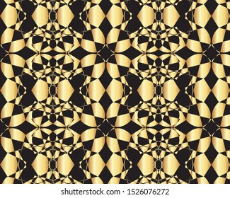 Abstract gold and black pattern design for printing textile and wallpaper