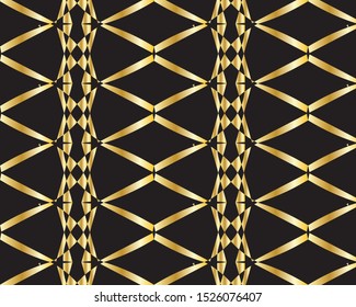 Abstract gold and black pattern design for printing textile and wallpaper