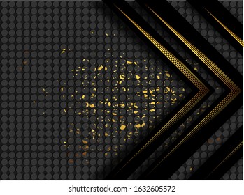Abstract gold and black shiny vector background.