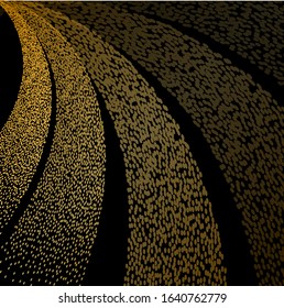 Abstract gold and black shiny vector background.