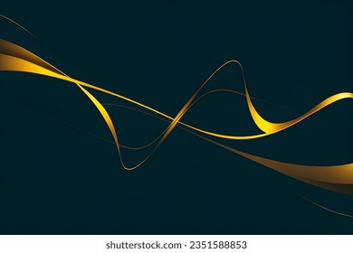 Resumen de fondo geométrico dorado y azul. Composición dinámica de formas. Ilustración vectorial.