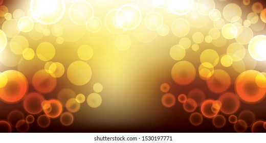 Abstract gold blurred background with bokeh and gold glitter header
