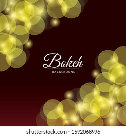Abstract gold blurred background with bokeh and gold glitter header