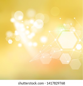 Abstract gold  blurred background in modern style. Universal application - research, medicine, beauty and so on.