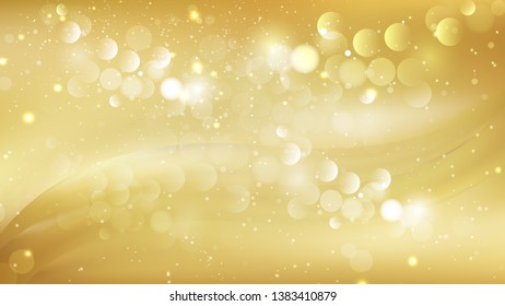 Abstract Gold Blurred Bokeh Background Image