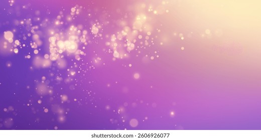 Abstract gold bokeh background with blurred lights.	