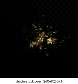 Abstract gold bokeh background with blurred lights.	