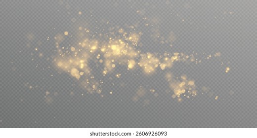 Abstract gold bokeh background with blurred lights.	