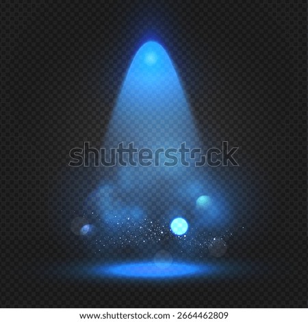 Abstract gold bokeh background with spotlight. Shining transparent light effect with empty scene. Textured space