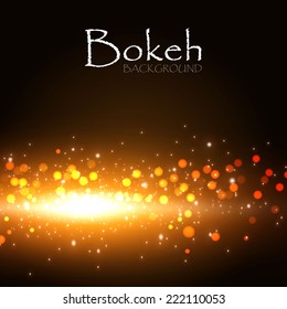 Abstract gold bokeh background. Vector illustration 