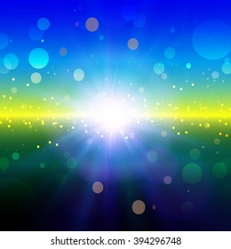 Abstract gold bokeh background. Vector illustration