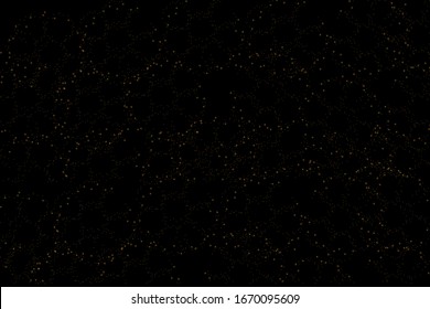 Abstract gold bokeh with black background