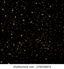 Abstract Gold Bokeh With Black Background