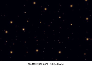 Abstract gold bokeh with black background